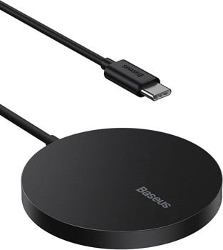 Зарядка Baseus Wireless Charger Simple Mini Magnetic Type-C 15W Black