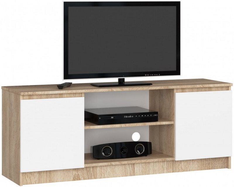 Tumba pentru TV Akord K140 2D1P Sonoma Oak/White