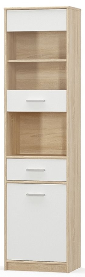 Витрина Mobhaus Teyo 1D1W1S White/Sonoma Oak