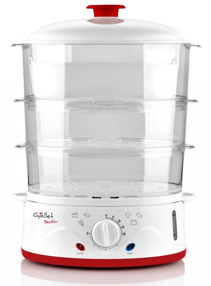 Aparat de gătit cu aburi Gallet Pantin CUV 962 White/Red