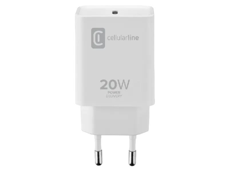 Зарядное устройство Cellularline USB-C Charger 20W White