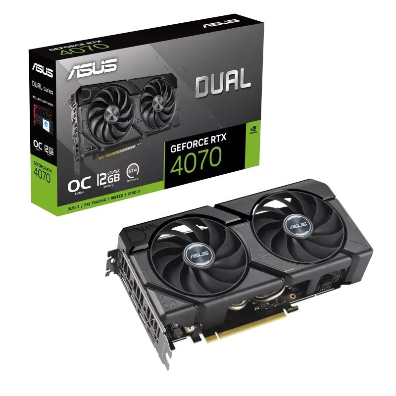 Видеокарта Asus DUAL-RTX4070-O12G-EVO (12GB, GDDR6X)