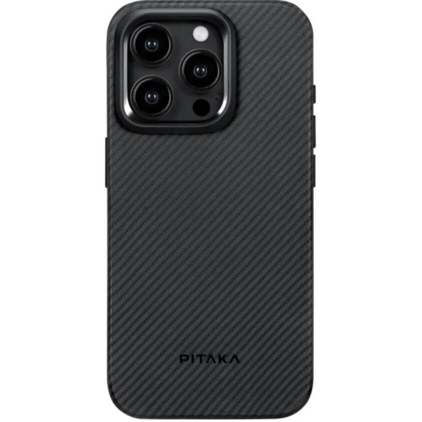 Husă Pitaka MagEZ Case Pro 4 for iPhone 15 Pro Max Black/Grey Twill 600D