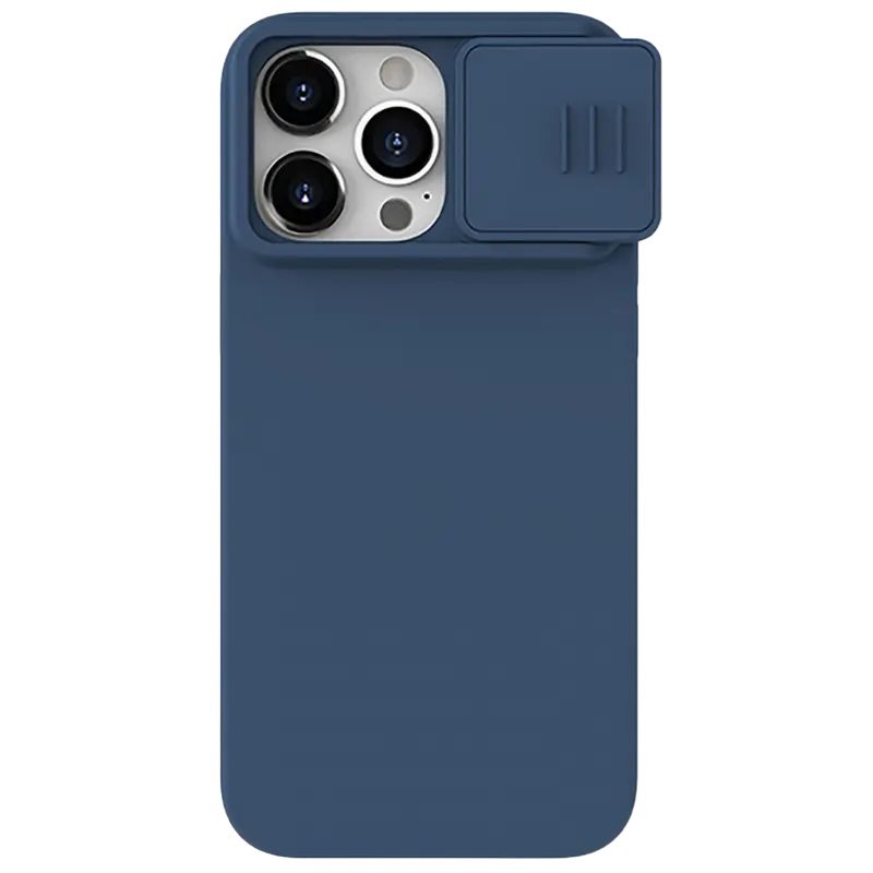 Husă Nillkin iPhone 15 Pro CamShield Silky Silicone Midnight Blue