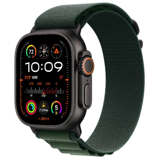 Умные часы Apple Watch Ultra 2 GPS + LTE 49mm MX4R3 Black Titanium/Dark Green Alpine Loop M