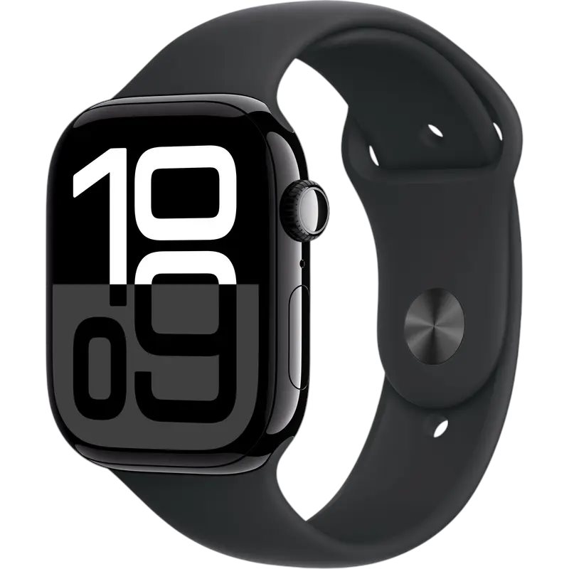 Умные часы Apple Watch Series 10 GPS 42mm MWWE3 Jet Black Aluminum with Black Sport Band S/M