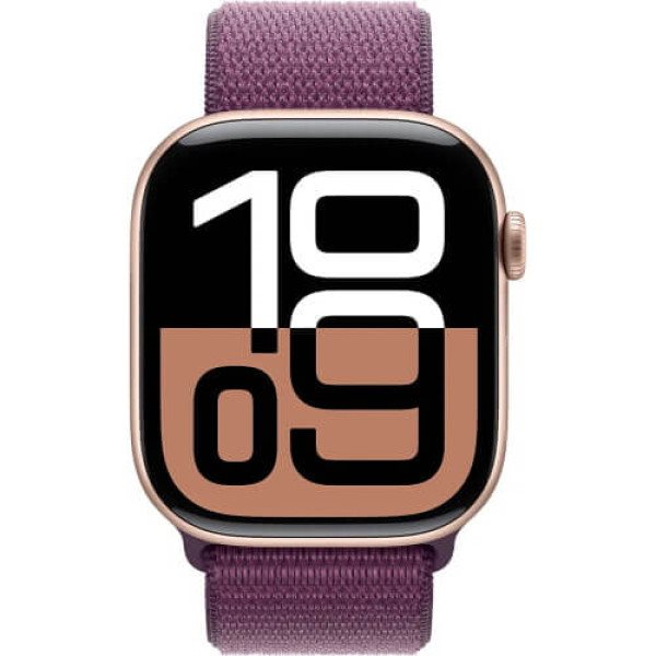 Умные часы Apple Watch Series 10 GPS+LTE 46mm MWY83 Rose Gold Aluminium Case, Plum Sport Loop